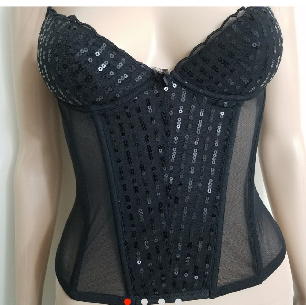Sequin black corset 32b-c ASK FOR MEASUREMENTS